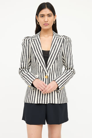 Smythe Stripe Box Pleat Blazer