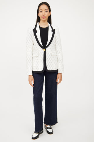 Smythe Polka Dot Peaked Lapel Blazer