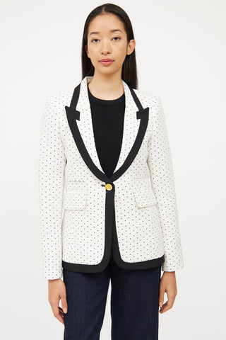 Smythe Polka Dot Peaked Lapel Blazer