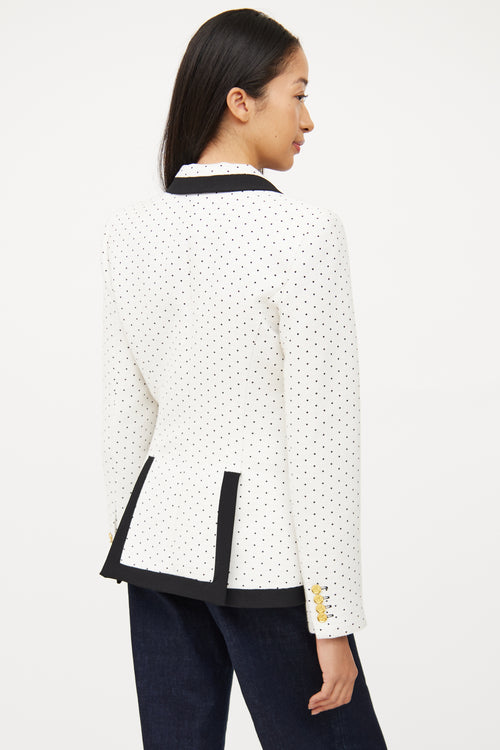 Smythe Black 
White Polka Dot Blazer