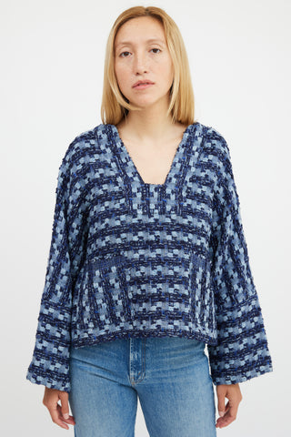 Smythe Blue Patchwork Surf Pullover