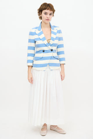 Smythe Blue 
White Striped Blazer