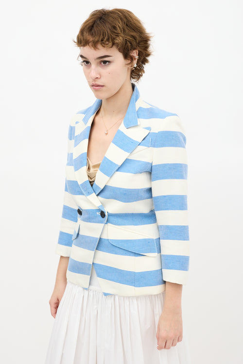 Smythe Blue 
White Striped Blazer