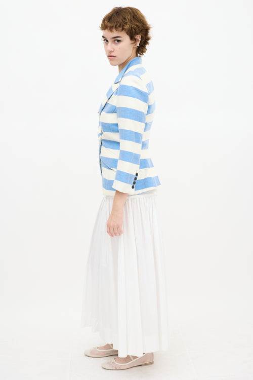 Smythe Blue 
White Striped Blazer