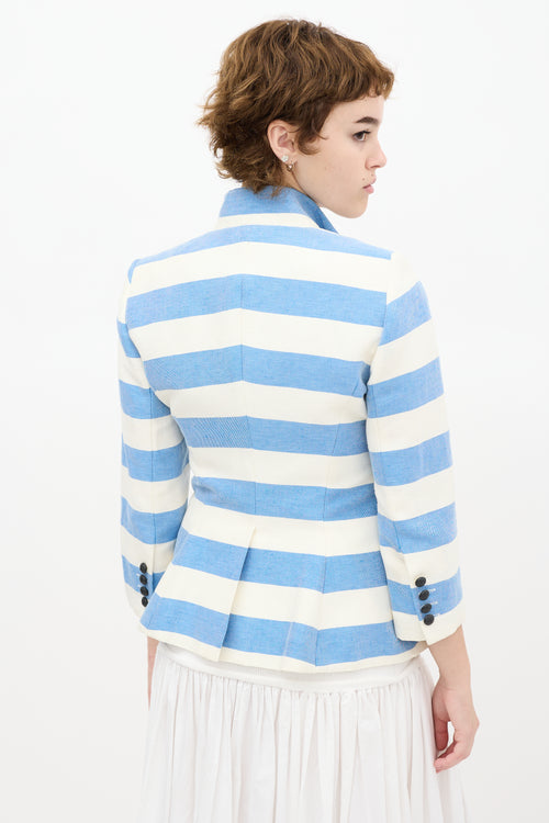 Smythe Blue 
White Striped Blazer