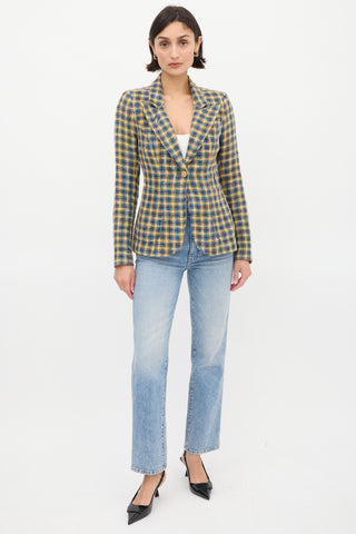 Smythe Plaid Duchess Blazer