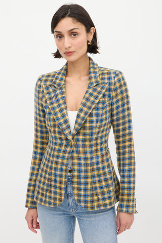 Smythe Plaid Duchess Blazer