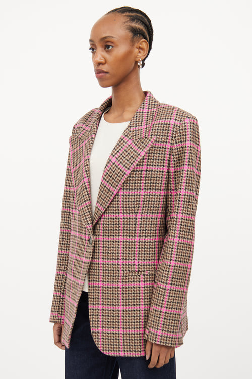 Smythe Brown 
Pink Glencheck 90s Blazer