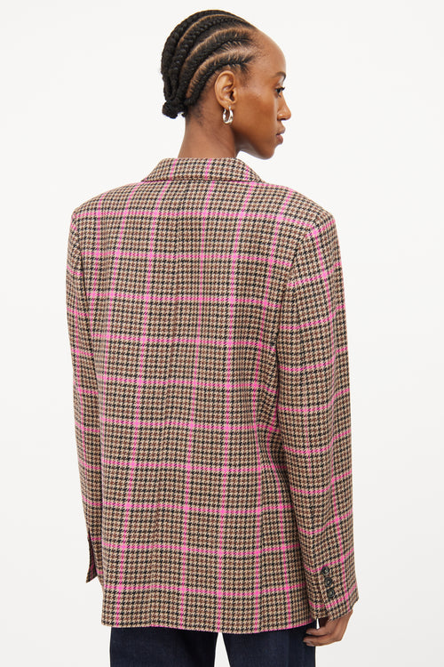 Smythe Brown 
Pink Glencheck 90s Blazer