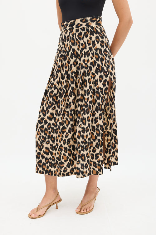 Smythe Brown 
Black Silk Printed Midi Skirt