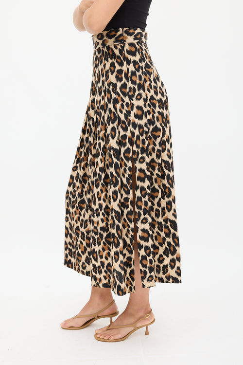 Smythe Brown 
Black Silk Printed Midi Skirt