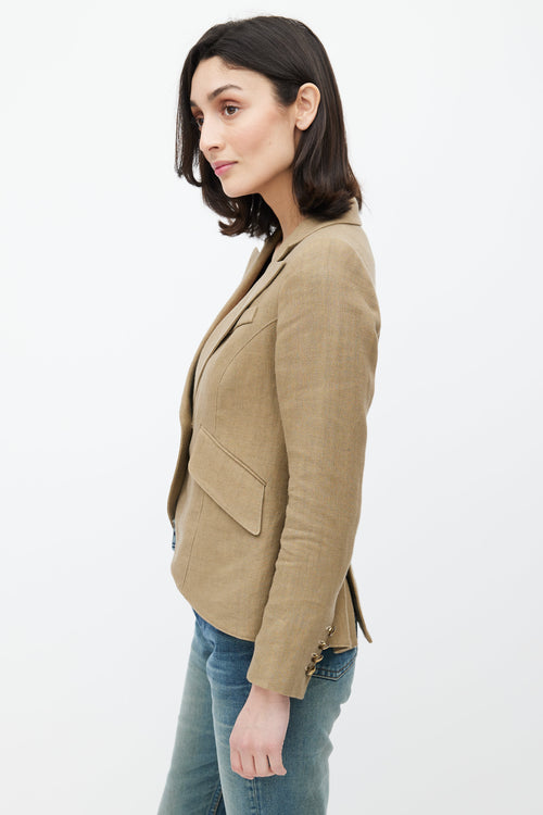 Smythe Brown Linen Blazer