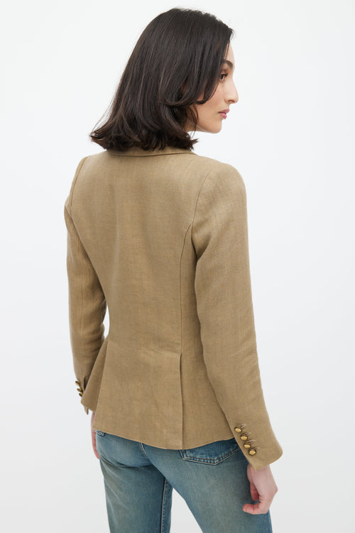 Smythe Brown Linen Blazer