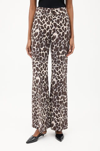 Smythe Brown 
Multi Jacquard Wide Leg Trouser