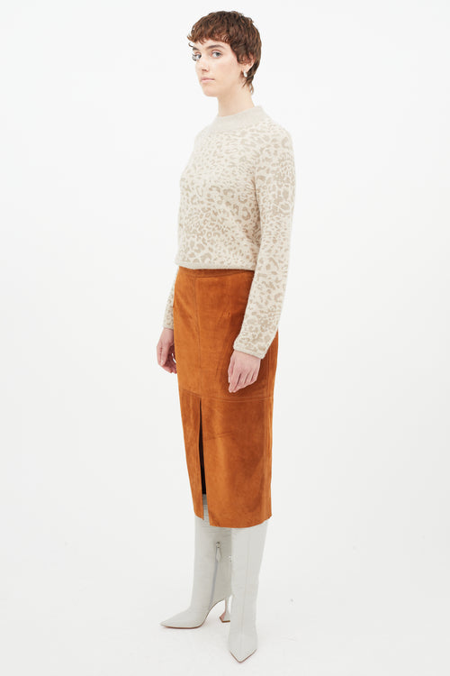 Smythe Brown Suede Skirt