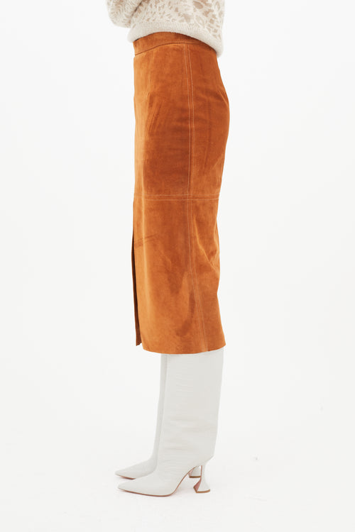 Smythe Brown Suede Skirt