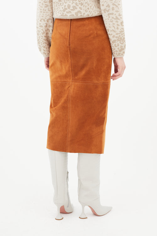 Smythe Brown Suede Skirt