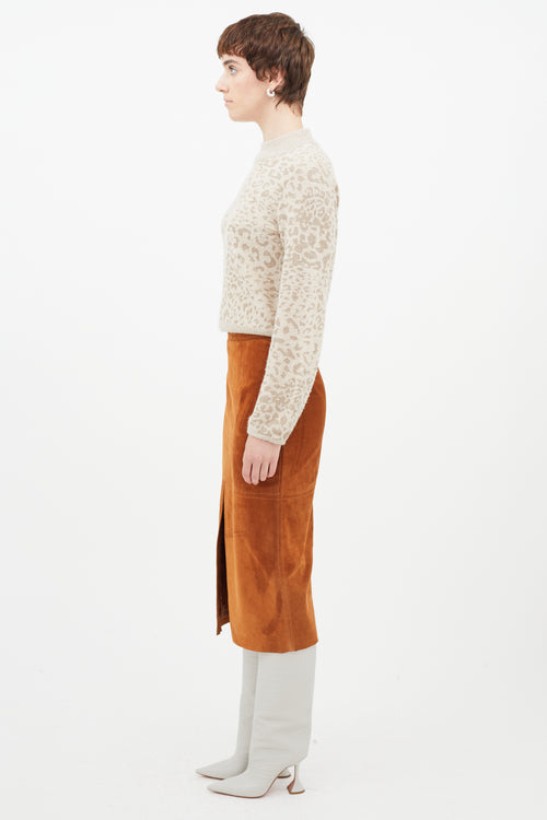 Smythe Brown Suede Skirt