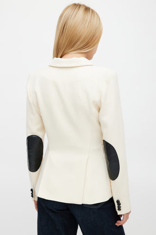 Smythe Cream 
Black Wool Duchess Blazer