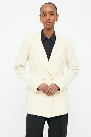 Smythe Cream Double Breasted Blazer