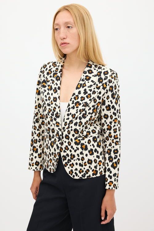 Smythe Cream 
Multicolour Cotton Printed Blazer