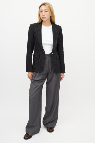 Smythe Black 
White Speckled Wool Blazer