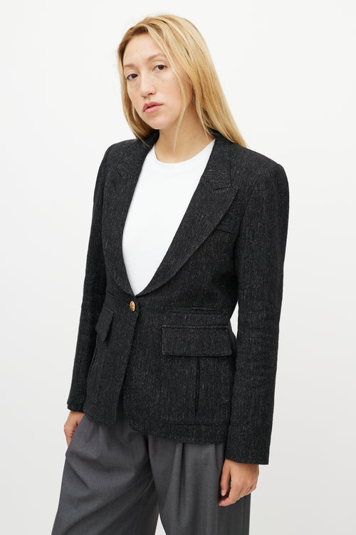 Smythe Black 
White Speckled Wool Blazer