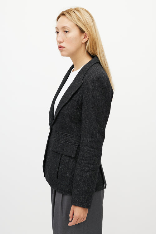 Smythe Black 
White Speckled Wool Blazer