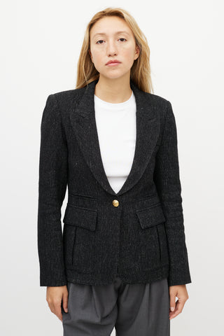 Smythe Black 
White Speckled Wool Blazer