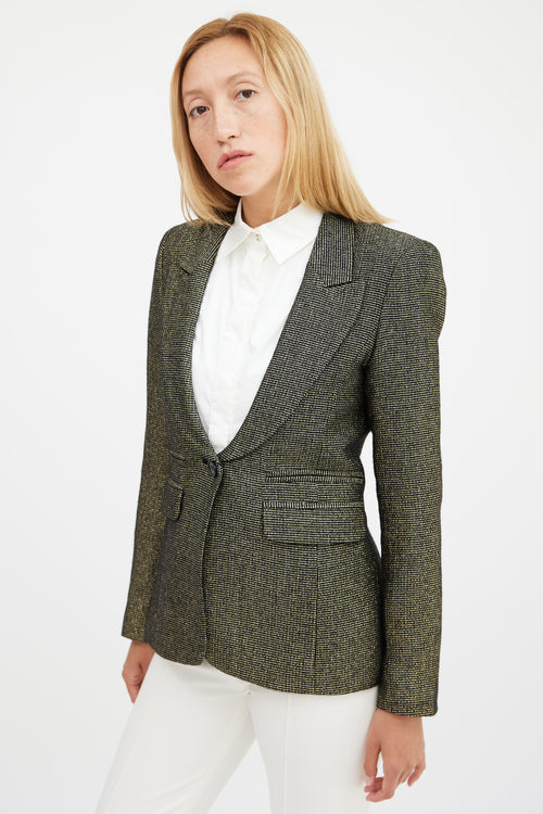 Smythe Gold 
Black Wool Blazer