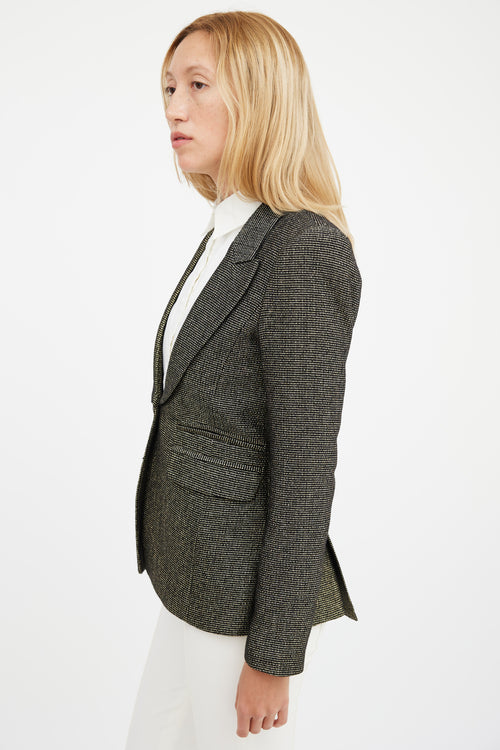 Smythe Gold 
Black Wool Blazer