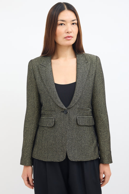 Smythe Gold 
Black Wool Blazer