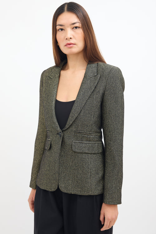 Smythe Gold 
Black Wool Blazer