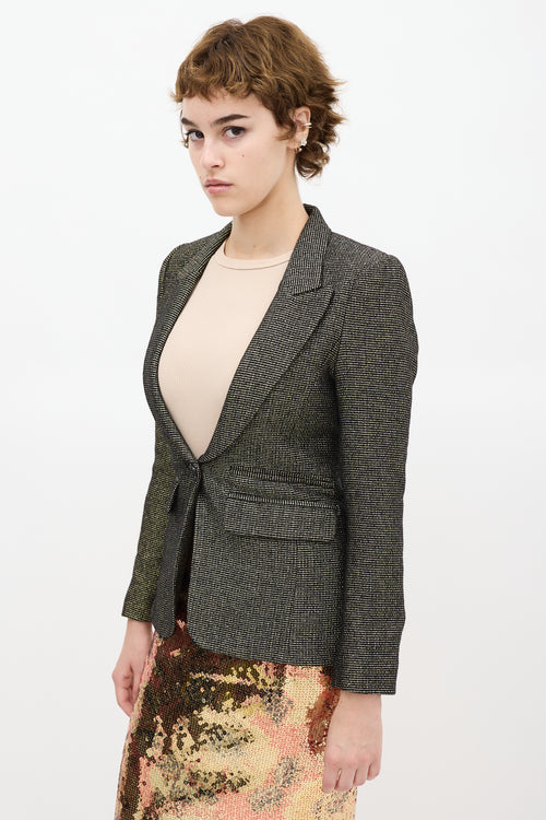 Smythe Gold 
Black Wool Blazer