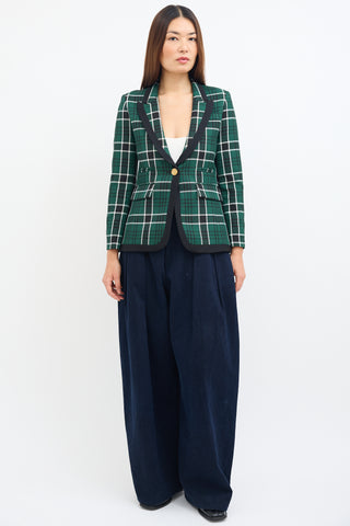 Smythe Check Peaked Lapel Blazer