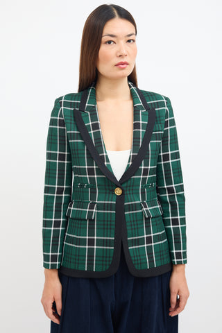 Smythe Check Peaked Lapel Blazer