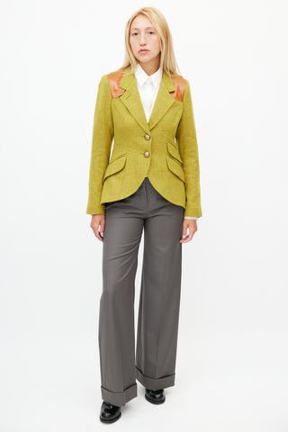 Smythe Green 
Brown Wool Blazer