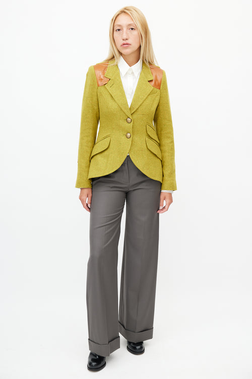 Smythe Green 
Brown Wool Blazer