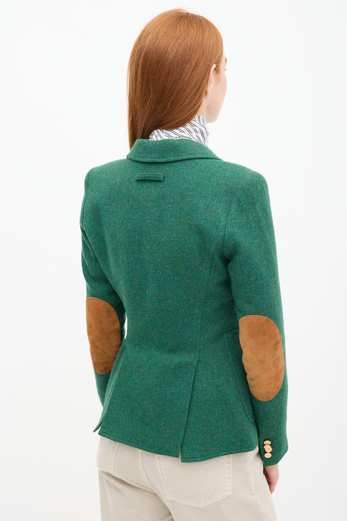 Smythe Green 
Brown Wool Duchess Blazer