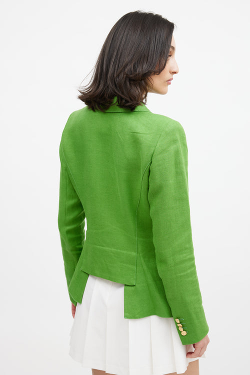 Smythe Green 
Gold Linen Blazer