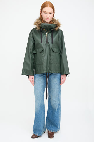 Smythe Green Nylon Over The Head Jacket