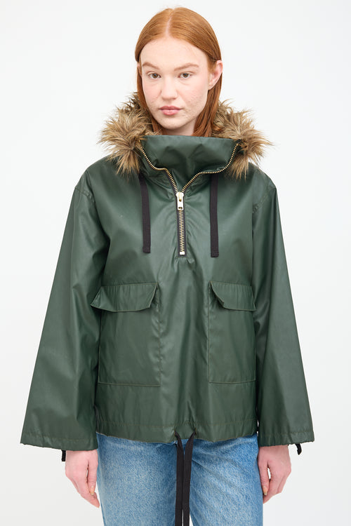 Smythe Green Nylon Over The Head Jacket