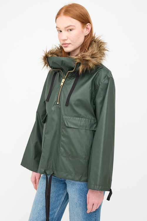 Smythe Green Nylon Over The Head Jacket