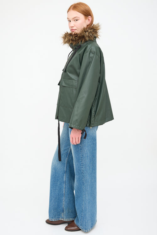 Smythe Green Nylon Over The Head Jacket