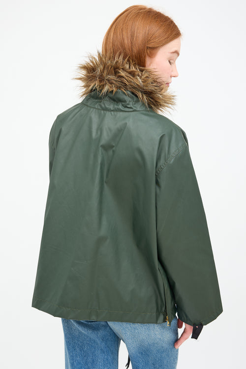 Smythe Green Nylon Over The Head Jacket