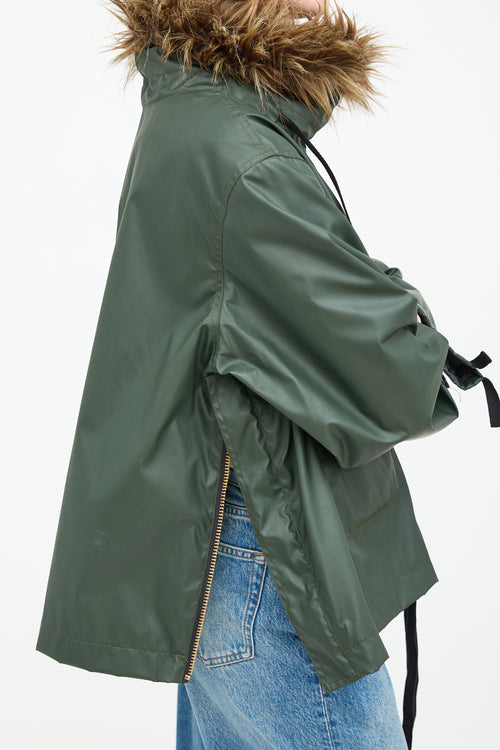 Smythe Green Nylon Over The Head Jacket