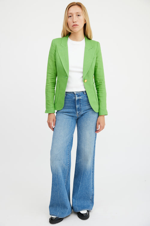 Smythe Green Linen Duchess Blazer