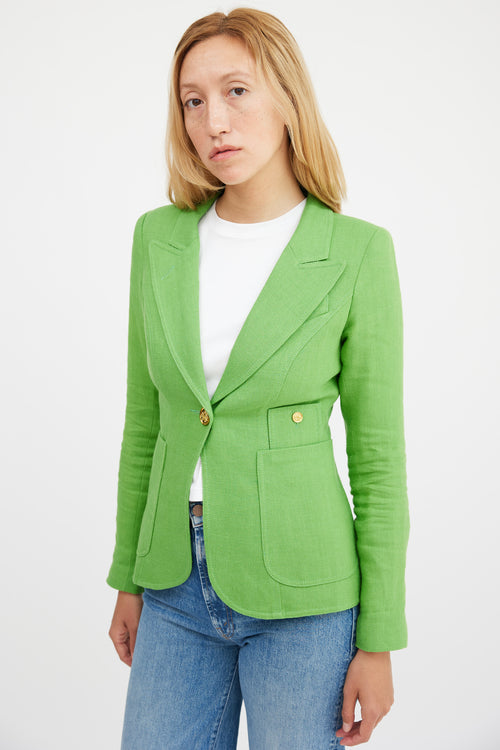 Smythe Green Linen Duchess Blazer