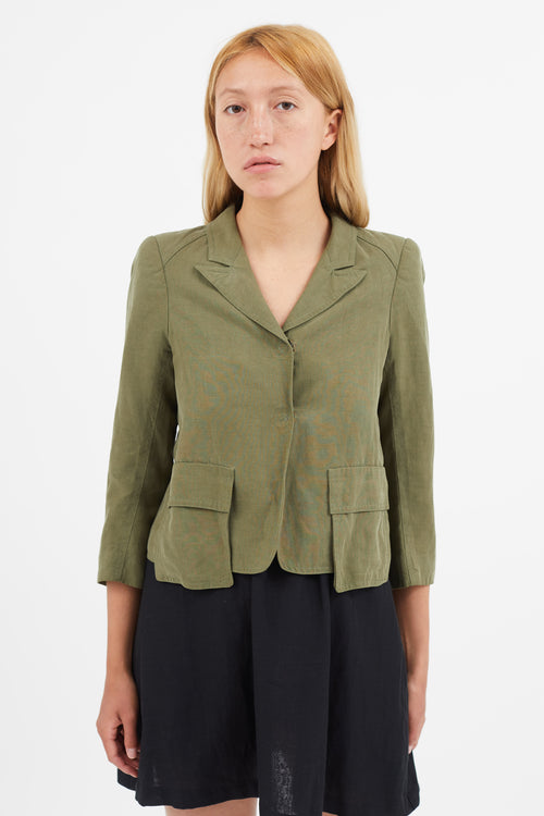 Smythe Green Lightweight Cropped Blazer