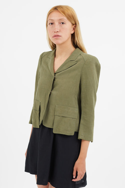 Smythe Green Lightweight Cropped Blazer